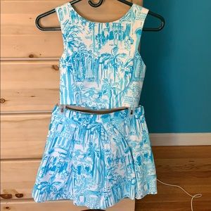 Lilly Pulitzer Melody Crop Top & Pleated Skirt Set